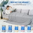 thumbnail image 5 of Cooling Blankets for Hot Sleepers - Summer Blanket Thin Lightweight Breathable Soft Double Side Enhanced Cooling for Bed Couch Sofa, Keep Cool for Night Sweats (Grey, 60 x 80 inches), 5 of 7