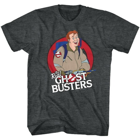 The Real Ghostbusters Animated TV Series Happy Smily Ray Adult T-Shirt Tee