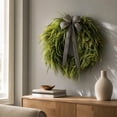 thumbnail image 7 of Bcylexb Spring Summer Wreaths for Front Door, 19.7" Greenery Door Wreaths Faux Fern Leaves Wreaths with Bow for Outdoor Porch Wall Decor, 7 of 7