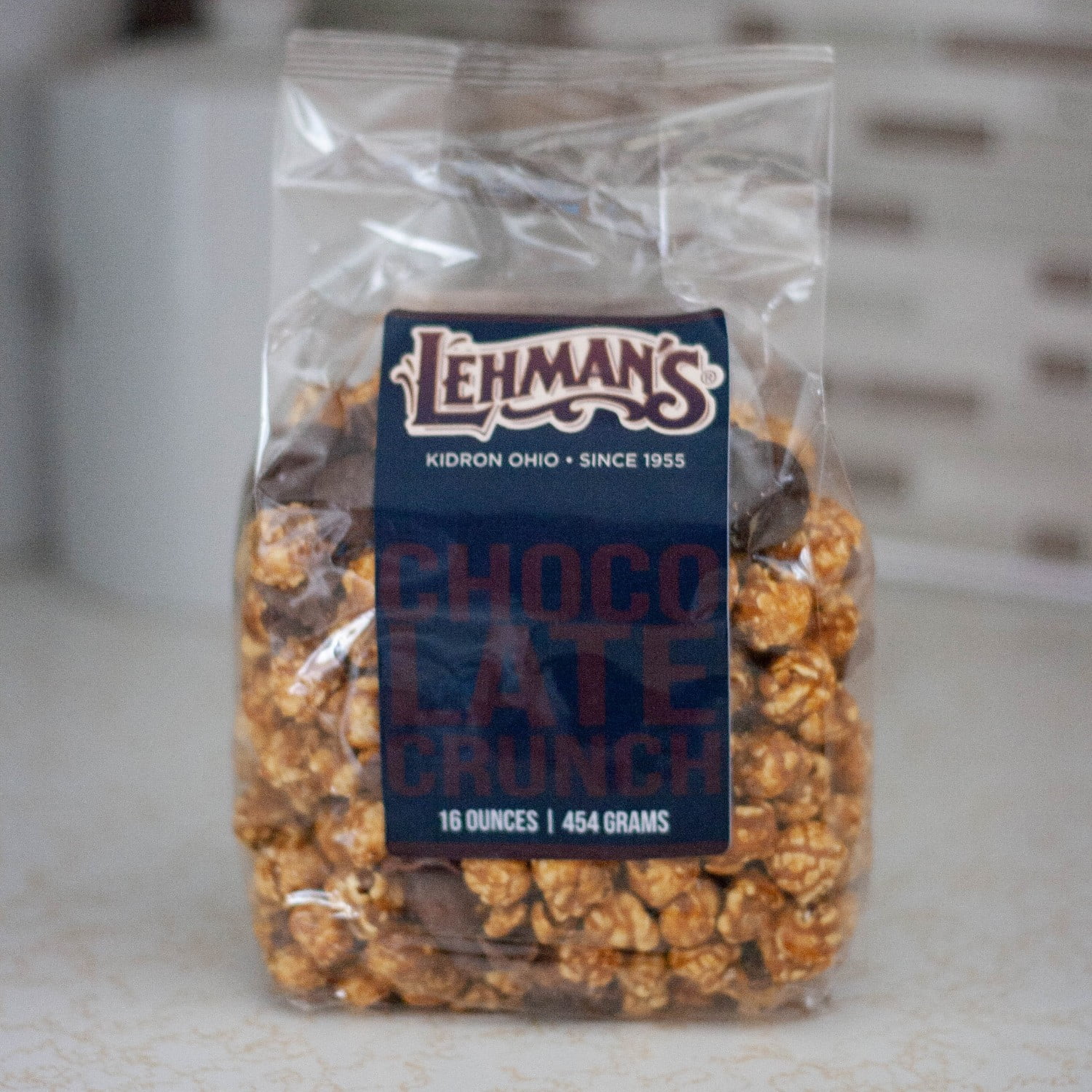 South Bend Chocolate Company Caramel Popcorn Snack Mix, 1 lb bag, Crunchy Popped Corn Treat, Chocolate Flavor