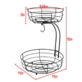 thumbnail image 3 of 2 Tier Disassembly Black Fruit Basket Bowl,Fruit and Vegetable Bowlwith Banana Holdersin Kitchen for kitchen, 3 of 7