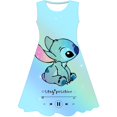 thumbnail image 1 of Faldas de una pieza, vestido de punto de verano, ropa para niña, estampado de moda informal, vestidos bonitos de Stich, disfraz, Cosplay, vestidos de Halloween 4T Gao Jinjia LED, 1 of 2