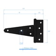 thumbnail image 4 of Nuk3y T Strap Hinge Barn Shed Gate Cabinet Door Iron Rustproof, 4 of 4