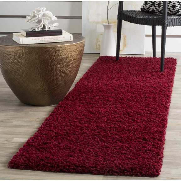 Safavieh Athens Talia Solid Shag Runner Rug, Red, 2'3" x 8'