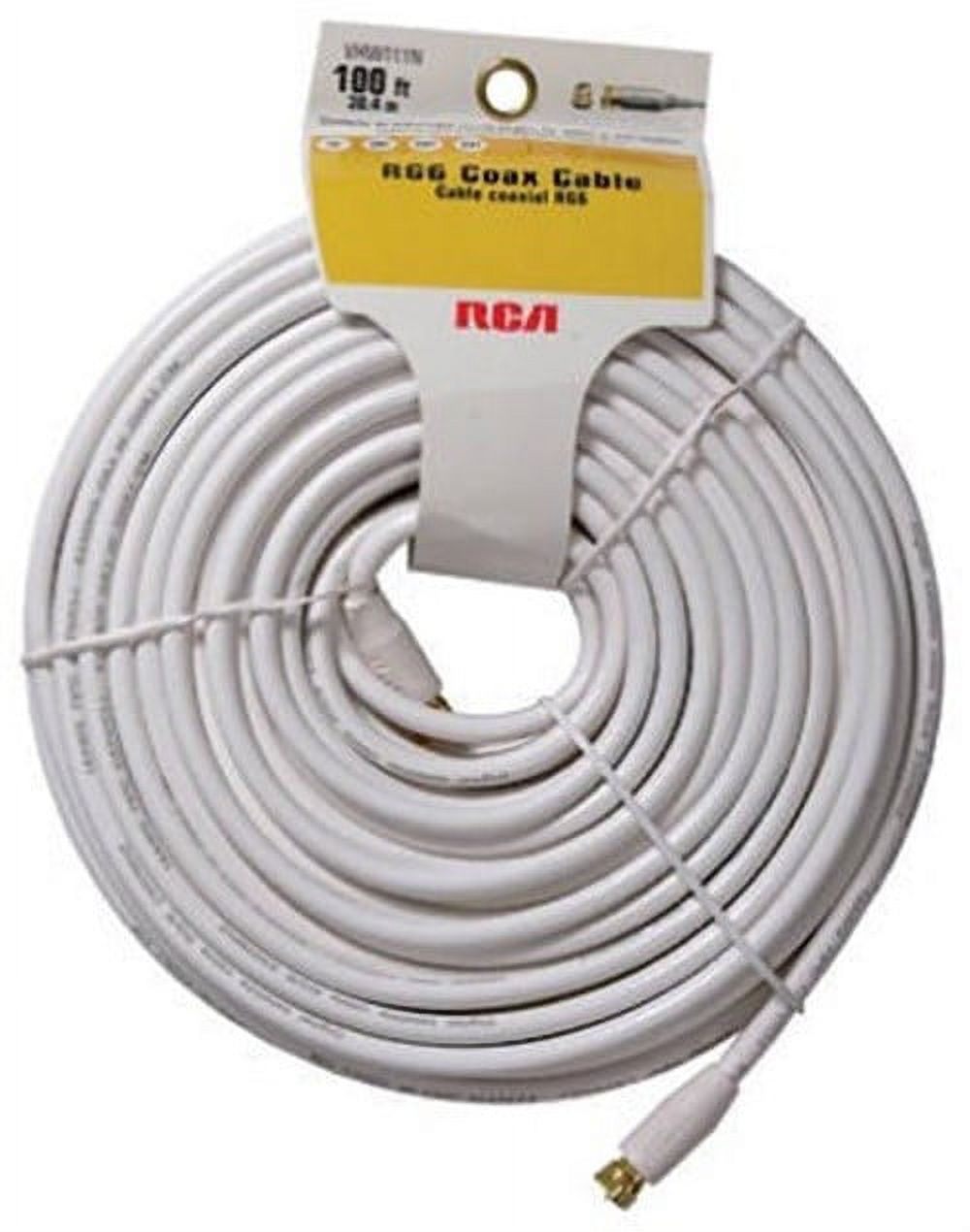 Audiovox VHW111N 100 ft. White Rg6 Coax Cable - image 2 of 2