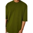 thumbnail image 1 of Txlixc Hombres Camiseta, Manga Media Color Sólido Ajuste Suelto Gimnasio Fitness Culturismo Algodón Tops Deportes Entrenamiento Camiseta Txlixc Casual, 1 of 4