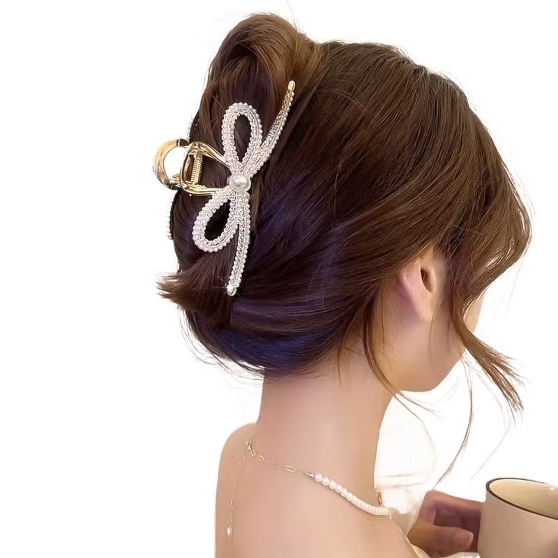 Elegant flower hair clip - retro alloy shark clip, the perfect Valentine's Day accessory for women
