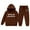 Brown, variant on Girls Outfits Size 10-12 Girls Sweatsuit Outfits Dance Athletic Set Cozy Fleece Hoodie and Jogger Sweat Pants Girls Tracksuit Athletic Girls Clothes Basic Cartoon Graphic School Girl Outfits