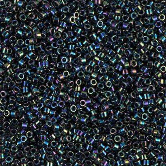 Miyuki Delica Seed Beads, 11/0 Size, 7.2 Grams, Medium Blue Iris DB005