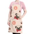 thumbnail image 5 of Pug and Donut Apron-Garden Aprons for Women with Pockets-Cotton Linen Waterproof Kitchen Cooking Gardening Aprons Adjustable for Kitchen,Cooking,BBQ and Salon 33x27 Inch, 5 of 7