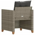 thumbnail image 5 of vidaXL Patio Chair with Cushions Gray Poly Rattan, 5 of 8