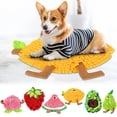 thumbnail image 1 of Fiudx Tapete para Olfateo de Frutas, con Formas de Melocotón, Sandía, Limón y Pera, Comedero Lento para Perros, Estimulación Mental para Mascotas, Juego En Interiores y Exteriores, Apto para Perros y, 1 of 2