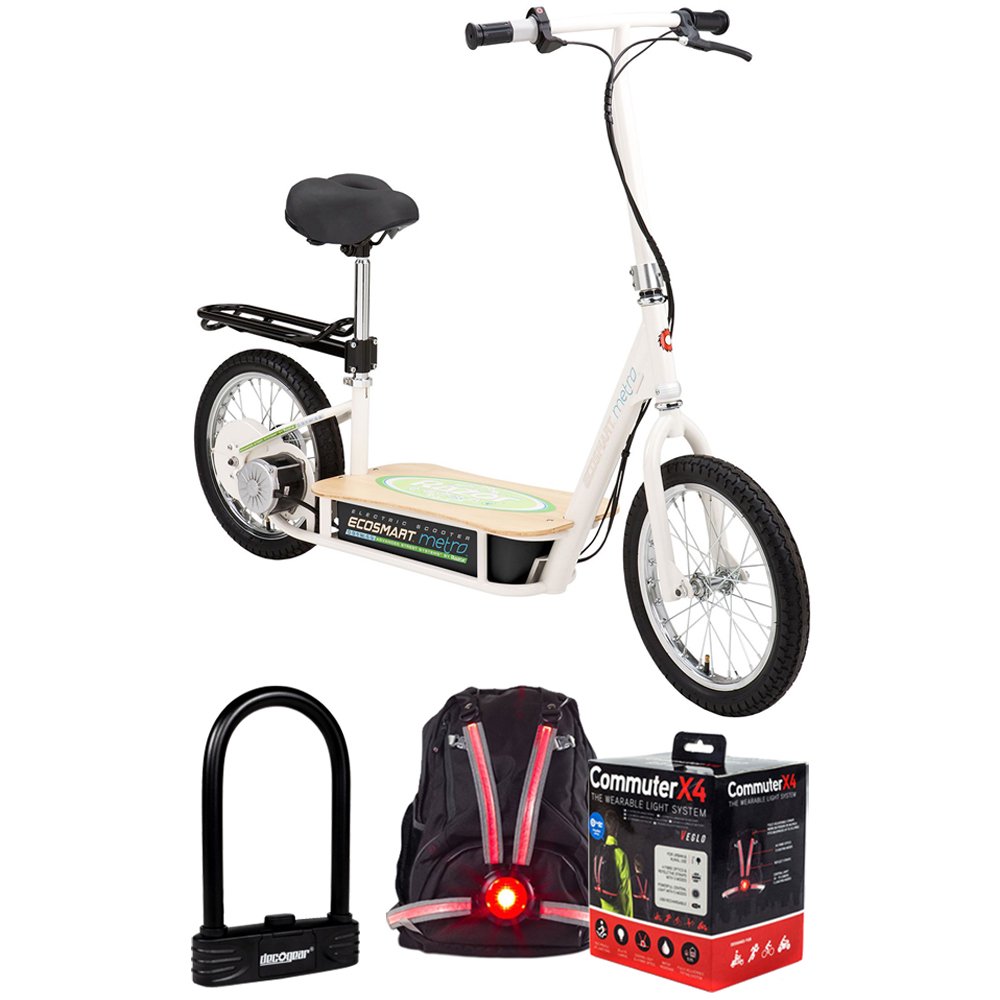 Razor 13114501 EcoSmart Metro Electric Scooter Bundle with Deco Gear