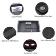thumbnail image 4 of Center Console Organizer Insert ABS Black Materials Tray, Armrest Secondary Storage Box, Waterproof and Mildew Proof Material, Not Easy To Deform Under Pressure B, 4 of 7