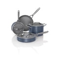 thumbnail image 1 of Ninja NeverStick Ceramic Pro Juego de utensilios de cocina de 7 piezas, ollas y sartenes antiadherentes, tapas de vidrio, revestimiento cerámico, acero inoxidable, apto para estufa a horno, compatible, 1 of 5