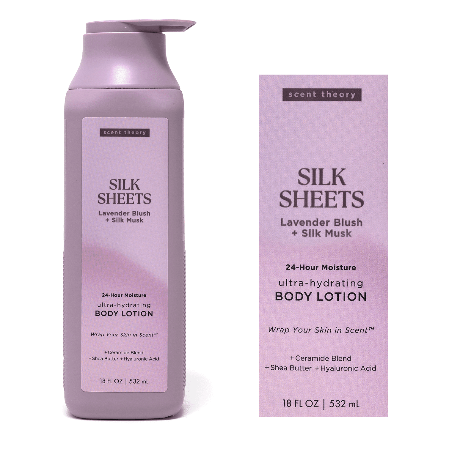 Scent Theory Body Lotion with Shea Butter, All Skin Types, Silk Sheets, 18 fl oz