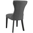 thumbnail image 4 of Modern Contemporary Urban Design Dining Kitchen Room Side Chair, Set of Two, Fabric, Grey Gray, 4 of 5
