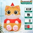 thumbnail image 7 of GOOSH 6 FT Christmas Inflatables Cute Christmas Cat with Built-in LEDs, Christmas Cat Inflatables Outdoor Christmas Decorations Clearance for Christmas Xmas Yard Lawn Garden Decor, 7 of 7