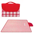 thumbnail image 1 of Manta grande para picnic al aire libre, tapete para picnic a cuadros de playa plegable impermeable de 60 "x 80", picnic para acampar con césped (rojo y blanco), 1 of 5