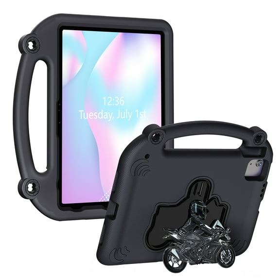 Allytechgroup Kids Case for iPad (A16) 11th/10th Generation/ iPad Air 11-inch M3 (2025) / M2 (2024), Shockproof Lightweight Handle Stand Anti-Scratch Non-Slip Protective Bumper, Black