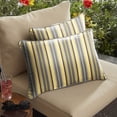 thumbnail image 3 of Set of 2 Yellow and Gray Stripe Sunbrella Outdoor Pillow 20", 3 of 3