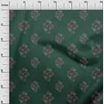 thumbnail image 2 of oneOone Organic Cotton Voile Fabric Leaves & Floral Block Print Sewing Fabric BTY 42 Inch Wide, 2 of 4