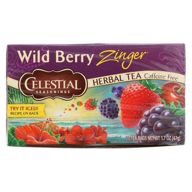 Celestial Seasonings Herbal Tea Caffeine Free Wild Berry Zinger