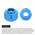 thumbnail image 4 of Aluminum Wheel Hex Hub 8mm Hex Extended Spacers Drive Adapter for RC Crawler Car, Blue, 4 of 5