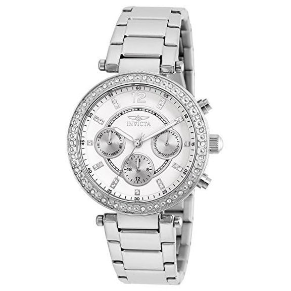 Invicta Women's 21386 Angel Chronograph Crystal-Accented Stainless Steel Watch