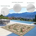 thumbnail image 3 of Beige Spring Floral Outdoor Rug for Patio/Deck/Porch, Non-Slip Large Area Rug 6 x 9 Ft, Elegant Pastoral Flowers Birds Watercolor Indoor Outdoor Rugs Washable Area Rugs, Camping Rug Carpet Runner, 3 of 8