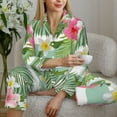 thumbnail image 6 of Uemuo Tropical Flamingo Pattern Womens Pajama Sets,PJ Set for Women,Pajamas for Women Logo,Long Sleeve Pajama Set for Women,Soft Long Sleeve Top With Pants-Small, 6 of 9