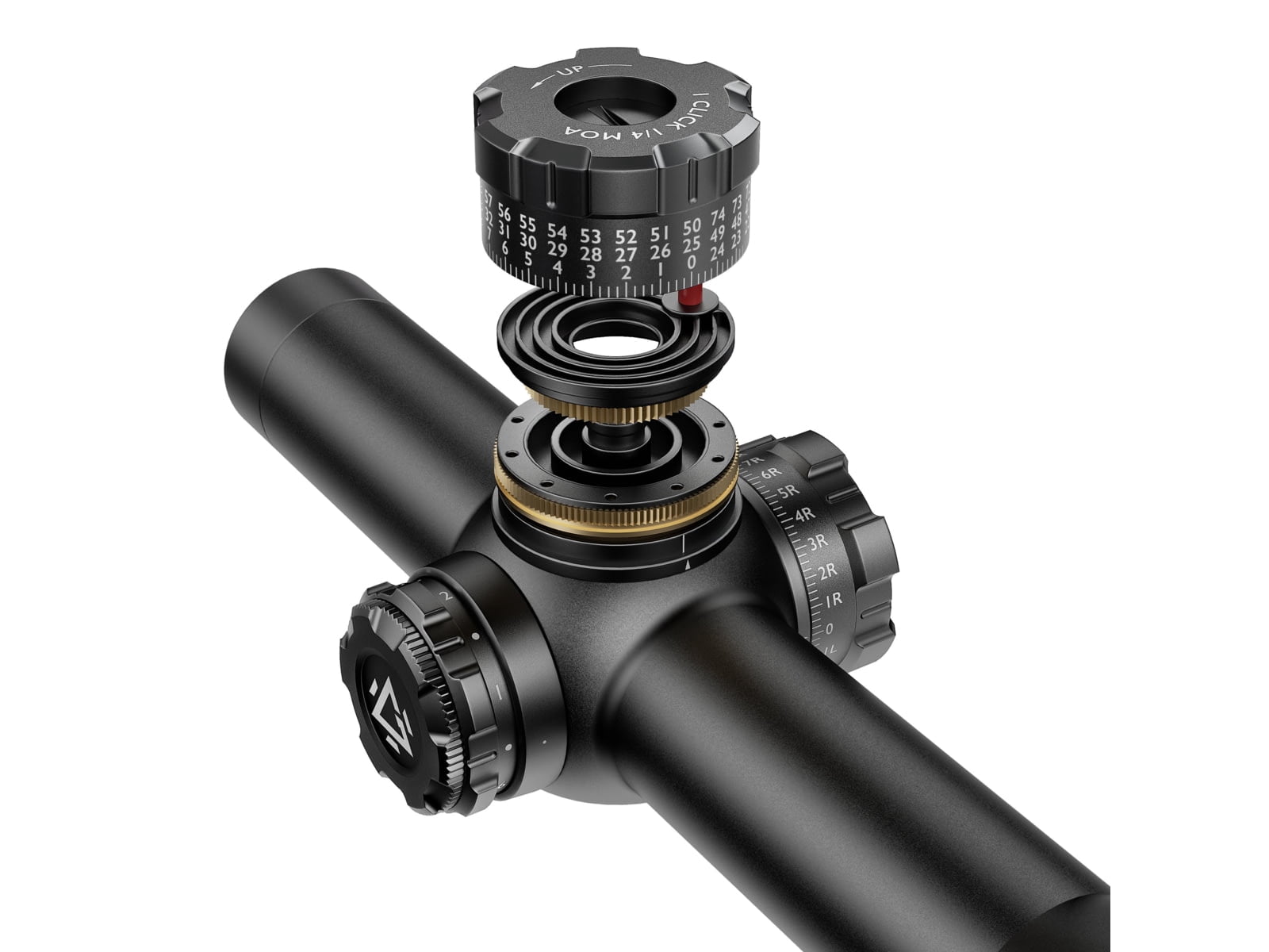 GUNNR Odin ED 1-6x28mm LPVO 34mm Tube Rilfe Scope w/Mount and Case, First Focal Plane w/Mount and Case, MOA, Black
