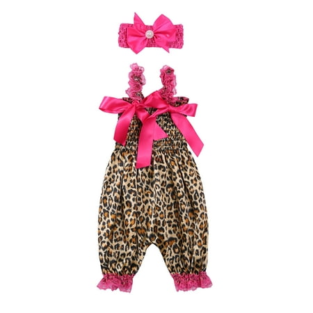 

Gwiyeopda Toddler Newborn Kids Baby Girl Sleeveless Romper Jumpsuit Headdress Belt Clothes