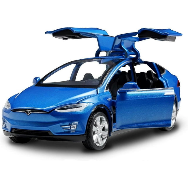 Toy Cars Metal Model X 1:32 Pull Back Vehicles Diecast Car Toys for Boys and Girls 3 to 12 Years Old Blue