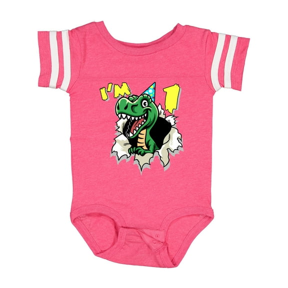 Inktastic I'm One Dinosaur Boys or Girls Baby Bodysuit