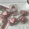 thumbnail image 3 of Transparent Love Bow Contact Lens Storage Box Portable Travel Contact Lens Case Makeup Beauty Pupil Box Tweezer Sticks Container Pink-2, 3 of 6