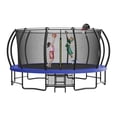 thumbnail image 2 of 15FT Recreational Trampoline, Modern Trampoline with Enclosure Net, Basketball Hoop, Ladder, Metal Bracket Support, Trampoline for Adults, Teens, Children, Blue, 2 of 8