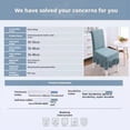 thumbnail image 2 of Mictong checkered dining chair cover with skirt edge, universal elastic dining chair cover, detachable chair cover, suitable for kitchen, wedding, banquet, 4 piece, Gray, 2 of 4