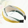 thumbnail image 5 of Unique Bargains Color Block Knotted Wide Headband Fashion Hair Accessories for Women Yellow Gray 1.57" Width, 5 of 7