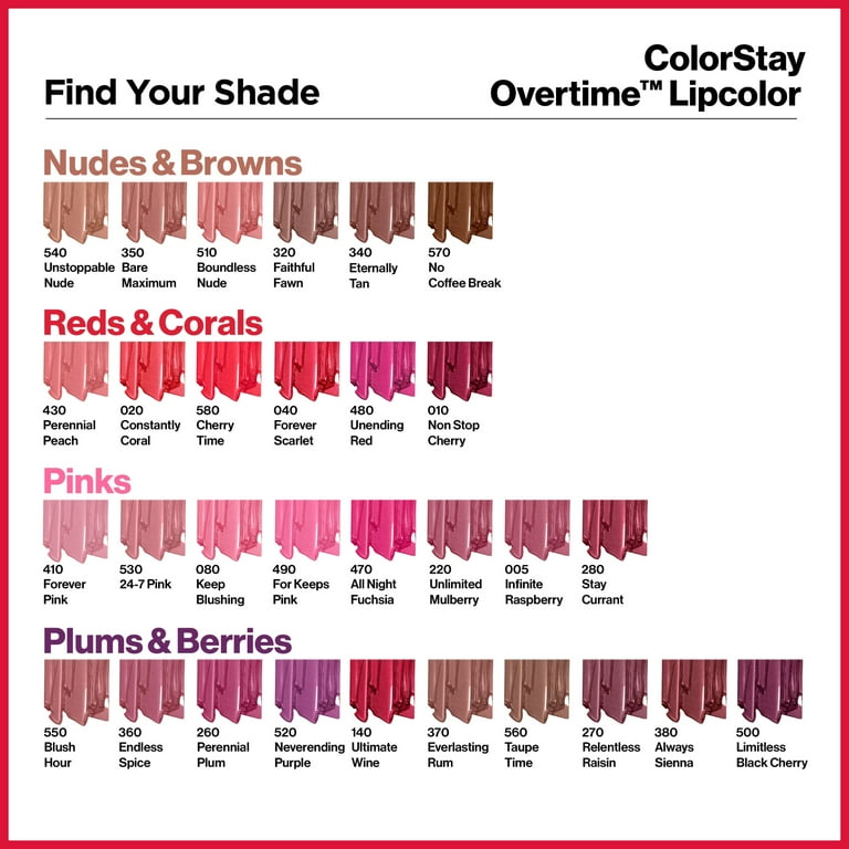 Revlon ColorStay Overtime Lipcolor, Dual Ended, Vitamin E
