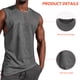 thumbnail image 4 of Camisetas sin mangas grises sin mangas para hombre, cuello redondo, camisa holgada sólida, camisetas deportivas de entrenamiento, camisetas sin mangas para correr Zhivalor BST3052091-2, 4 of 6