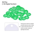 thumbnail image 3 of Uxcell Round 1-50 Number Tag Key Tag Acrylic Engraved Green ID Tag for Decoration, Pack of 50, 3 of 5