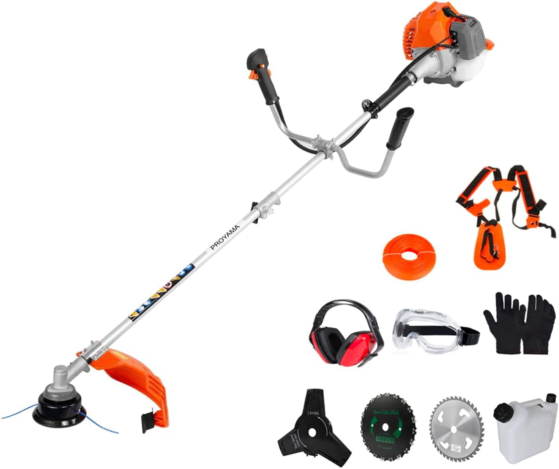 PROYAMA 42.7cc Gas Weed Wacker, 3 in 1 Weed Eater Gas Powered, Brush Cutter and Gas String Trimmer 2-Cycle Extreme Duty, Grass Trimmer 2024 Upgraded