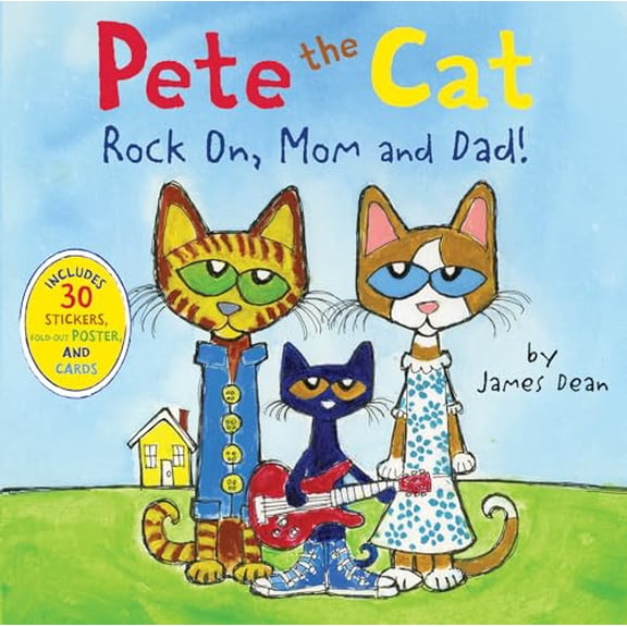 Pre-Owned Pete the Cat: Rock On, Mom and Dad!: Includes Stickers, a Poster, and Cards! a Father's Day Gift Book from Kids (Paperback) 0062304089 9780062304087