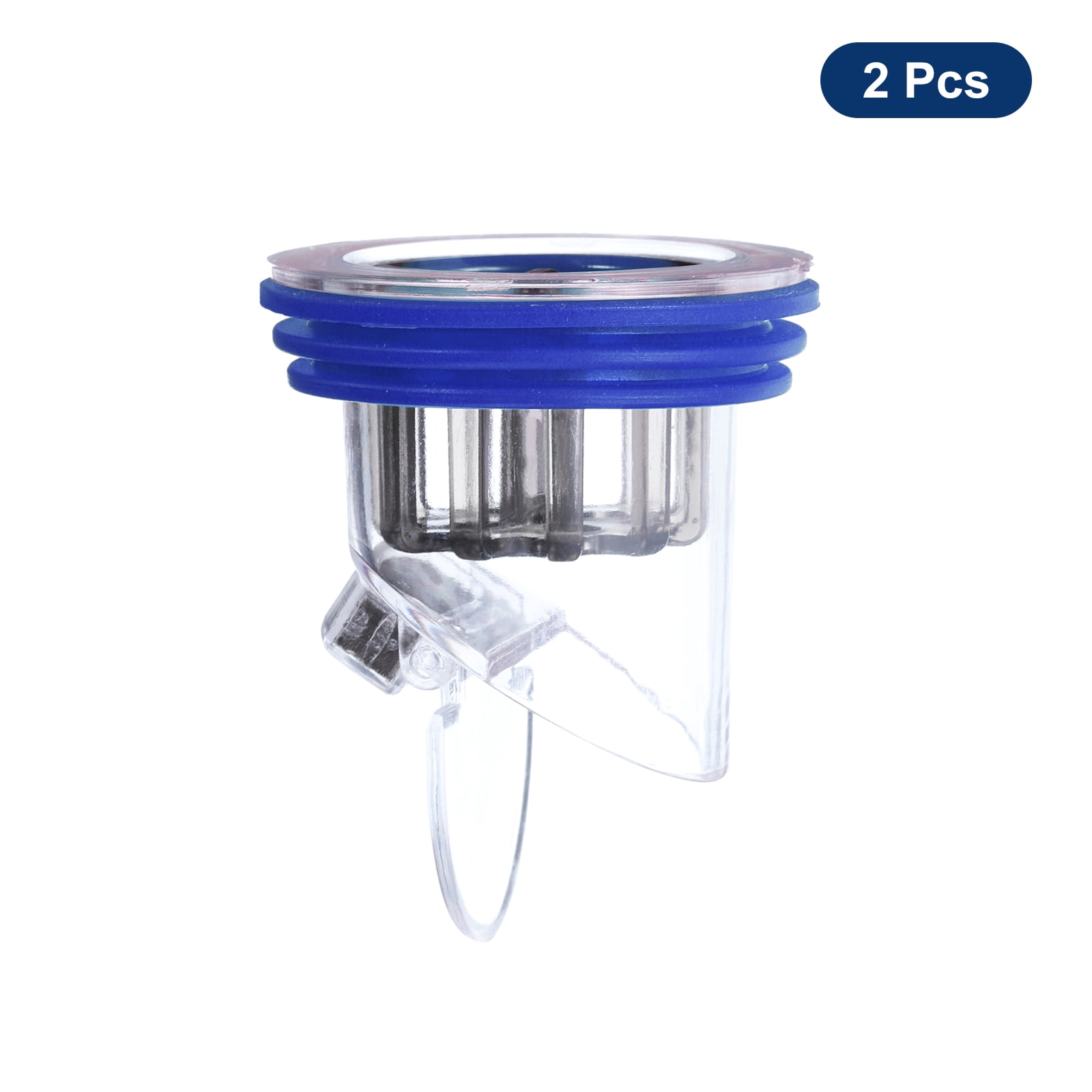 Unique Bargains Odor Proof Backflow One-Way Preventer Floor Drain Blue 1.3"-1.8" 2Pcs