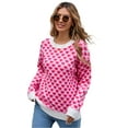thumbnail image 5 of KRE Prime Women Contrast Round Neck Dropped Shoulder Sweater, 5 of 8