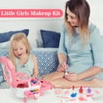 thumbnail image 3 of Sendida Kids Makeup Kit for Girls, Princess 64PCS Real Washable Pretend Play Cosmetic Set Toys with Mirror, Non-Toxic & Safe, Birthday Gifts for 3 4 5 6 7 8 9 10 Years Old Girls Kids (Pink), 3 of 6