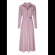 thumbnail image 2 of Vestido Maxi Informal de Otoño para Mujer, con Solapa, Abertura, Antiarrugas, y Bolsillos para Vacaciones Rosa L, 2 of 5