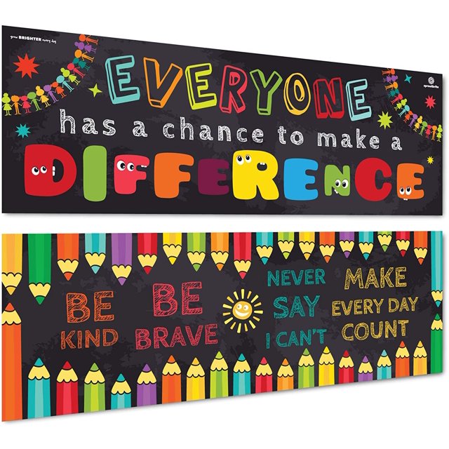 Pancarta y carteles para el aula para decoraciones: mentalidad de crecimiento educativa, motivacional e inspiradora para profesores y estudiantes Vhermosa