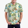 thumbnail image 1 of Balery Meadow Plants And Butterflies Camisa Polo de Hombre con Estampado, de Manga Corta y Tejido Medio, Camisa Tipo Golf Polo-Small, 1 of 6